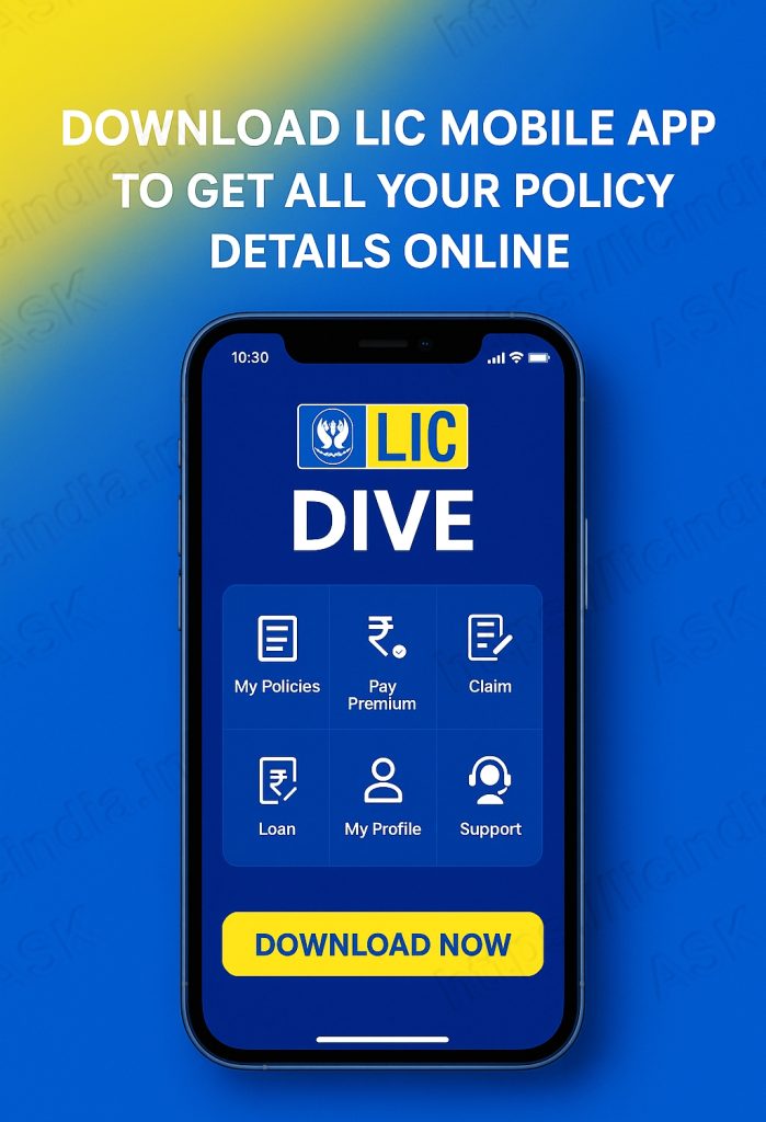 LIC DIVE APP FOR LIC POLICYHOLDER SERVICES, LIC DIVE App, LIC Mobile App, LIC Policyholder Services, LIC Online Services, LIC Policy Management, LIC Premium Payment, LIC Digital Services, LIC Claim Status, LIC Policy Status, LIC Online Login, LIC Policy Renewal, LIC Premium Receipt, LIC Loan Facility, LIC Online Premium Payment, LIC Customer Care, LIC Policy Details Online, LIC Digital Insurance, LIC App Download, LIC e-Services, LIC Notifications & Reminders,