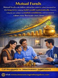 insurance agent bangalore, mutualfunds, sip, market risk, bse, nse, growth